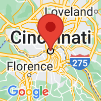 Map of Cincinnati, OH US
